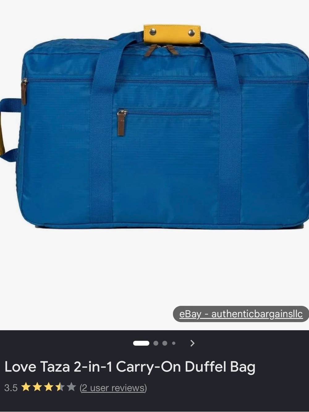 Blue 2-in-1 Carry-On Duffel Bag